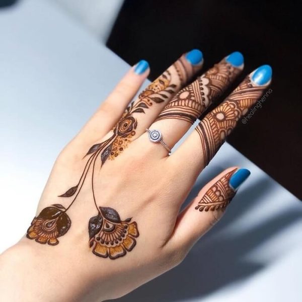 In thus image you can see a Pakistani mehndi design by one of the best pakistani mehndi designer in jhansi, Vijay Mehndi Art & Permanent Tattoo Art.